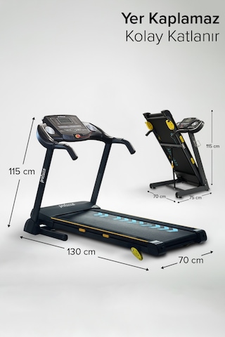 Proforce Pasifik Koşu Bandı - 2.50 Hp Katlanılabilir Kolay Kurulum Led Gösterge 0.8-14 Km/sa
