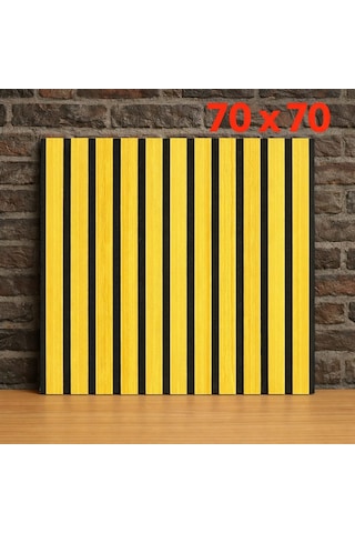 6 Adet 70x70 Ölçülerinde Kabartmalı 3d Kendinden Yapışkanlı Pvc Esnek Duvar Paneli Açık Sarı