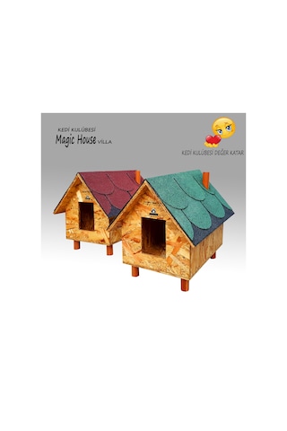 Su Geçirmez Büyük Kedi Evi 42 x 46 x 34 CM Çok Renkli