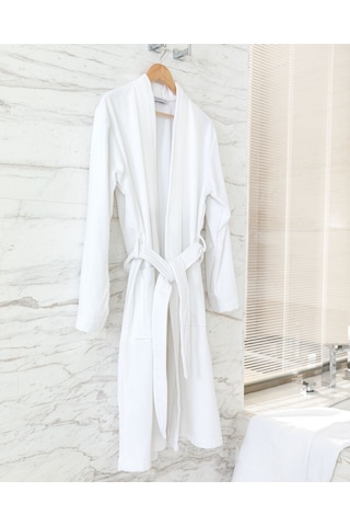Madame Coco Stripe Kimono Unisex Bornoz 1kborn0103beyaz