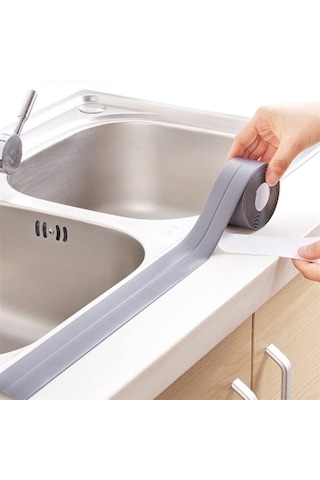 Gri Su Sızdırmaz Banyo Mutfak Lavabo Küvet İzolasyon Şerit Bant 5372 .