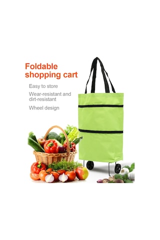 Taşınabilir Katlanır Tekerlekli Alışveriş Çantası