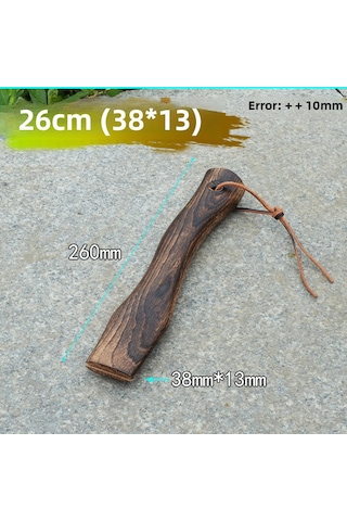 Yuntech01 26 Cm Deri İpli Mini Bıçak Sapı - Dayanıklı Yeşil Meşe, Hassas Kullanım, Konforlu Tutuş, Taşınabilir Tasarım