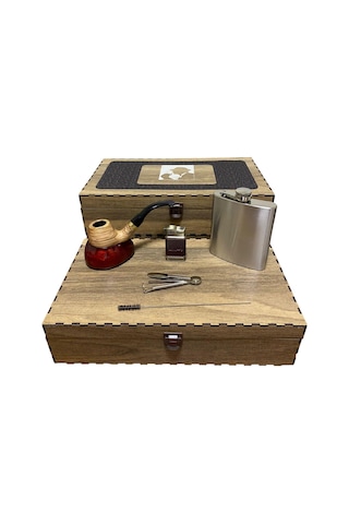Dapper Zeytin Ağacı 7 Oz Mataralı Pipo Seti 605724-509255