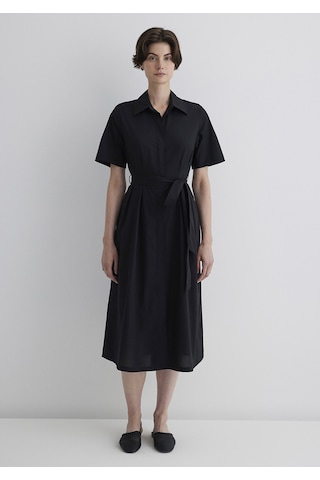 Mavi - Siyah Midi Elbise 1310508-900 Siyah