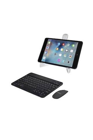 Microcase Xiaomi Redmi Pad 2 11 İnch İçin Bluetooth Klavye Tr Sticker + Bluetooth Mouse + Tablet Standı - Al2765 Lazer