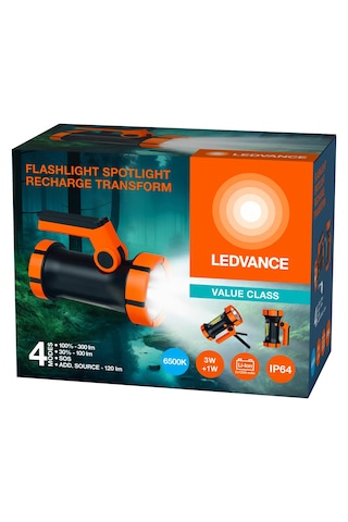 Ledvance Led 5w+3w 6500k 100-120-300lm Ip64 4 Farklı Mod Spot Dış Siyah - Turuncu