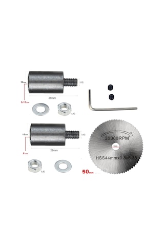 Motor için Disk Bağlantı Elemanı 2 Kaplinli Kesici 5Cm Disk Seti