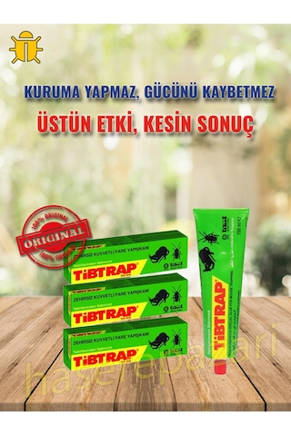Tibtrap Zehirsiz Ultra Güçlü Fare Yapışkanı 3'lü