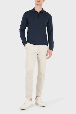 Emporio Armani Logolu % 100 Yün Yarım Femuarlı Polo Erkek Polo Em006224 Af27805 Ub106 Gece Mavi