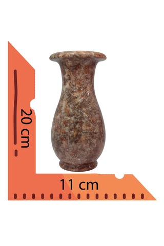 "doğal Oniks Taş Lale Model Vazo - 20 Cm Dekoratif Şık Ve Zarif T