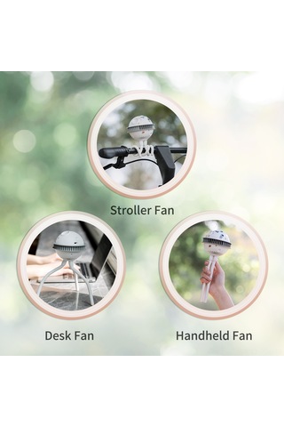 Padalink Bebe Arabası Fanı, Bladesiz Tasarım, 4 Hız Ayarı, Telefon Tutucu, Şarj Edilebilir, Pembe Renkli Ahtapot Desenli F55