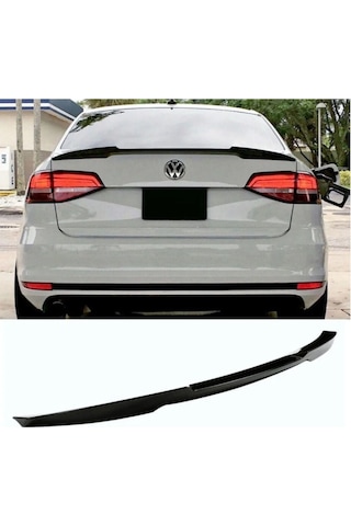 Autogp Vw Jetta Bagaj Üstü Spoiler Pianoblack Boyalı Yarasa 2011 / 2017