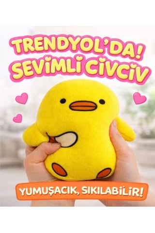 Peluş Sevimli Katil Civciv Sarı