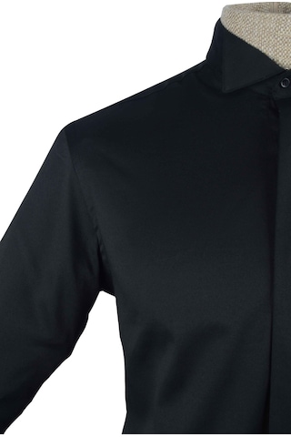 Cengiz İnler Gizli Düğme Ata Yaka Slimfit Damatlık 001