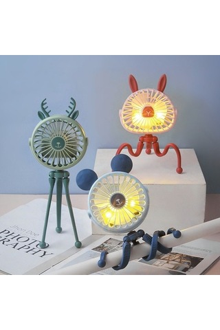Zhkj Shop Mini Ahtapot Gece Lambası Fanı 0781 Renkli