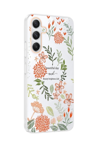Samsung Galaxy Uyumlu A25 Kılıf Kamera Korumalı Desenli Zore Klip Kapak - Beautiful -
