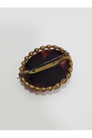 Cameo Broş Yaka İğnesi 024 Kahverengi