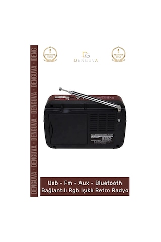 Radyo Nostaljik Radyo Çift Hoparlörlü Bluetooth Usb Tf Card Girişli Mp3 Player Müzik Kutusu
