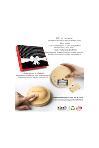 Öğretmene Özel Fotoğraflı 3D LED Lamba - Kitap Şeklinde Kişiye Özel, Mezuniyet Hatırası ve Öğretmenler Günü Hediyesi