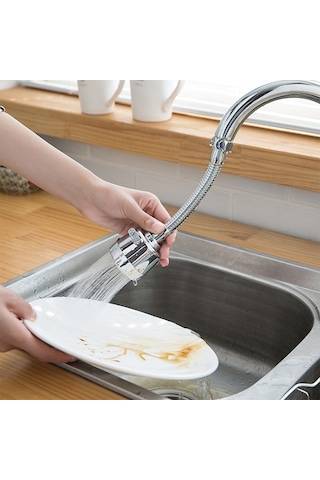 Cbtx Mutfak Musluk Anti-sıçrama Başlığı Basınçlı Duş Başlığı Evrensel Döner Havalandırıcı Uzun Stil