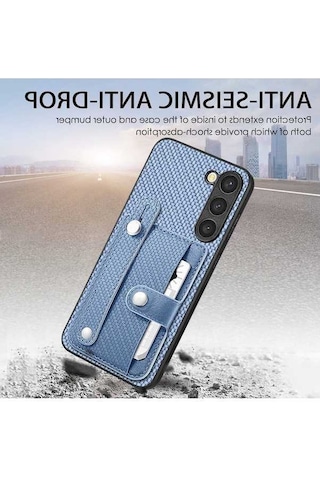 Wondernest Samsung Uyumlu S22 Kılıfı Kickstand Askılı Cüzdan Bıçak Alet 5g + Fa