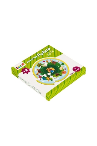 Eolo Yayıncılık Eolo 0 - 2 Yaş Yuvarlak Puzzle: Çiftlik Eğitici Kitap Ciltsiz Normal Boy