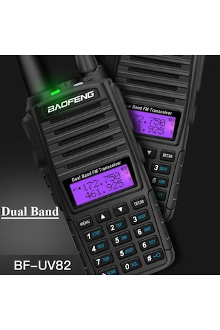 Baofeng Uv-82 El Telsizi 8w 2800mah Type-c Batarya Kulaklık