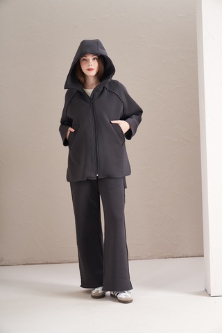 3 İplik Şardonlu Eşofman Antrasit Antrasit