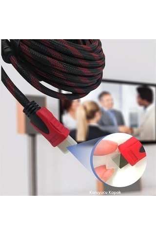 Hdmı Kablosu Hdtv Bilgisayar Uydu Görüntü Ses Full Hd Sargılı Görüntü Aktarma Kablosu Diğer