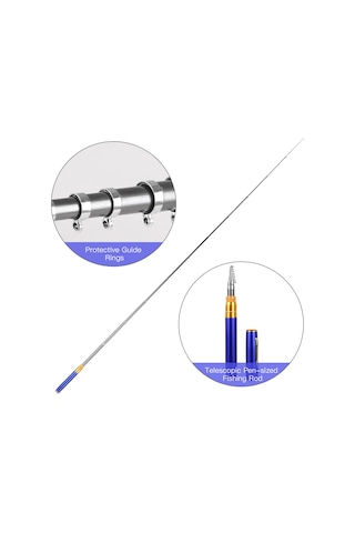 Shineyee Altın 1.8m Mini Balıkçılık Kamışı - Taşınabilir, 1.5kg Yüklü, Cam Fiber Ve Metal Malzeme İle Kamp Ve Sokak Balıkçılığı İçin