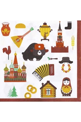 Super Prazdnik Tek Kullanımlık Mendil Rus Tarzı 33cm 1 Paket 12 Adet 360735389 Diğer