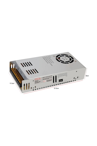 Adaptör 12V 30A Metal Kasa Fanlı  Wattbox