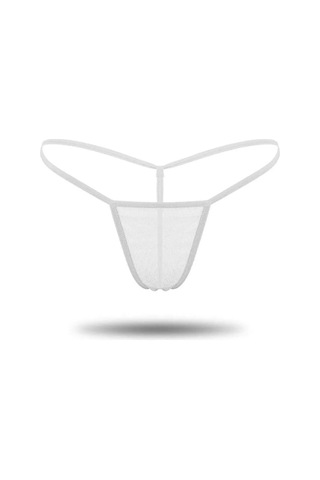 Büyük Beden Kadın 3 Lü Transparan Tül String Tg271304-b Mürdüm