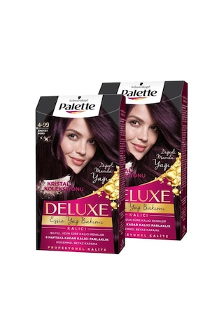 Palette Deluxe 4 - 99 Patlıcan Moru X 2 Adet Saç Boyası