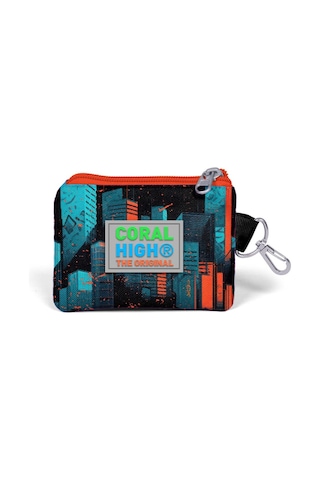 Coral High Kids Siyah Nefti Yarış Arabası Desenli Bozuk Para Çantası 21894 Antrasit