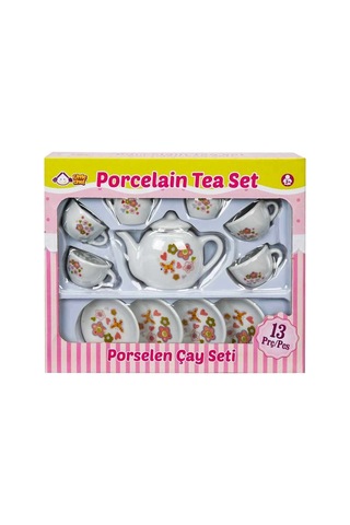 Porselen Çay Takımı 13 Parça - Stokta Olan Model Gönderilir çok renkli
