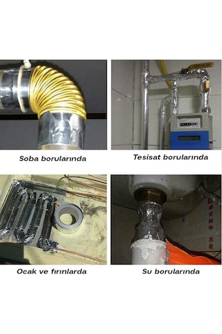 Alüminyum Folyo-Yanmaz Bant 40X20 Mt 6 Adet..