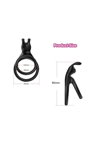 Carmine Esnek Silikon Klitoral Bölge Penis Halkası