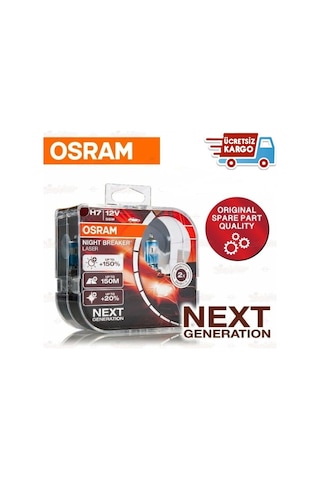 Osram H7 Nıght Breaker Laser 64210 Nl 2'Li Ampül Seti