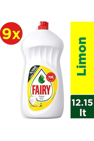 Limonlu 9'lu Sıvı Bulaşık Deterjanı 1350 Ml 8681002963320