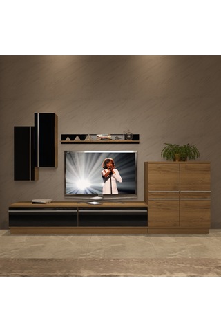 Decoraktiv Eko 6b Mdf Std Tv Ünitesi Tv Sehpası Pera - Siyah