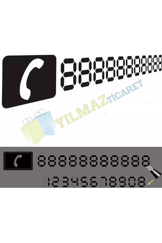 Araç Park Telefon Numaratör Parkmatik Oto Sticker Araba Yapıştırma 2 Adet
