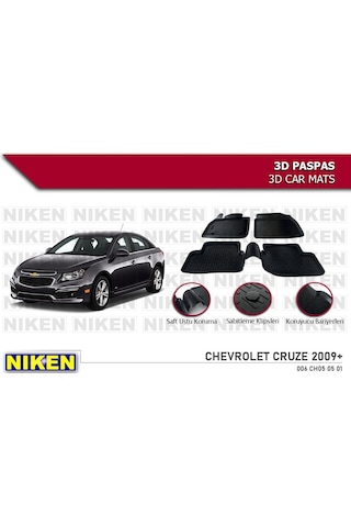 Chevrolet Cruze Havuzlu 3d Paspas Niken Siyah 2009 Sonrası
