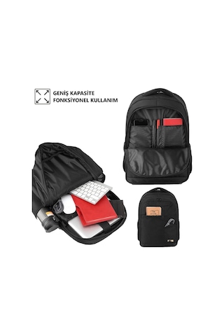 Vegmann  VGM-030 15,6" Dizüstü Bilgisayar Uyumlu Laptop Sırt Çantası Siyah