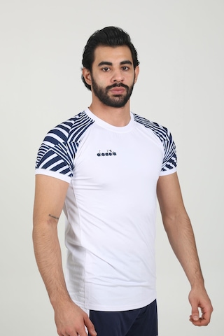 Diadora Derby Tişört Beyaz Lacivert