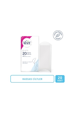 Veet Pure Bacak ve Vücut Bölgesi için Sir Ağda Bandı 20'li