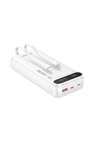 20.000 Mah 22.5w Powerbank Hızlı Şarj Destekli Dijital Ekran Göstergeli Siyah