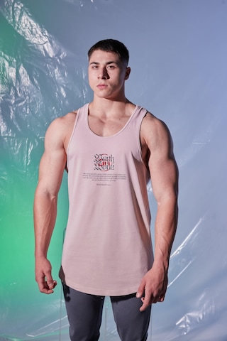 Woof Gym Monk Mode Baskı Klasik Atlet - Pudra