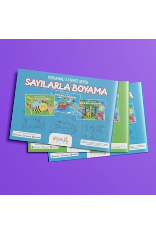 Kodlamalı Aktivite Serisi - Sayılarla Boyama Kitabı - Seviye 3
